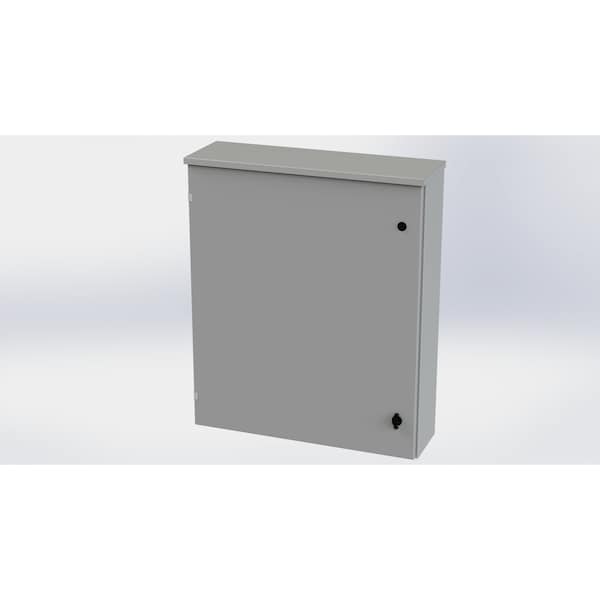 1/4 Turn Knob Latch Electrical Enclosures, 36 in H, 8 in D, 30 in W, NEMA 3R, Galvanized Steel